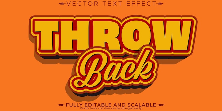 Vector gratuito efecto de texto de pegatina retro editable texto de los años 70 y 80 stylex9