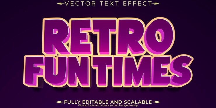 Vector gratuito efecto de texto de pegatina retro editable texto de los años 70 y 80 stylex9