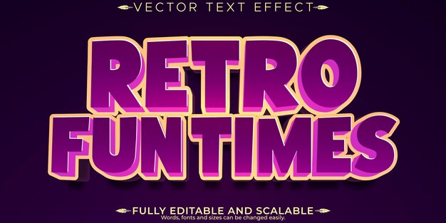 Efecto de texto de pegatina retro editable texto de los años 70 y 80 stylex9