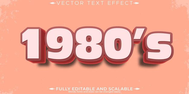 Efecto de texto de pegatina retro editable texto de los años 70 y 80 stylex9