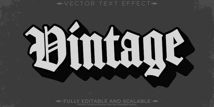 Vector gratuito efecto de texto de pegatina retro estilo de texto editable de los años 70 y 80