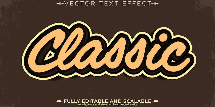Vector gratuito efecto de texto de pegatina retro estilo de texto editable de los años 70 y 80
