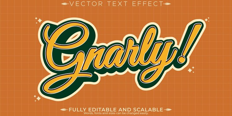 Vector gratuito efecto de texto de pegatina retro estilo de texto editable de los años 70 y 80