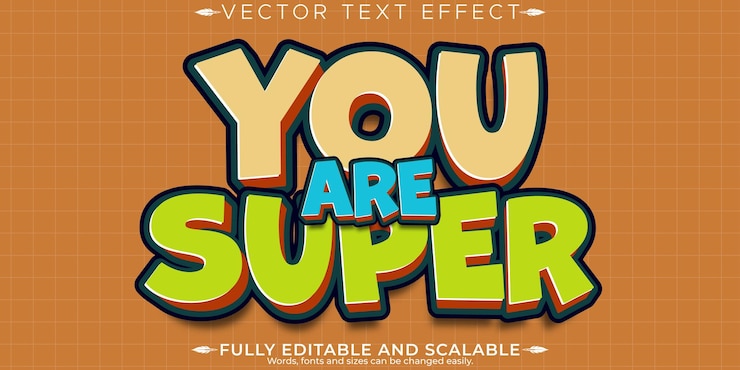 Vector gratuito efecto de texto de pegatina retro estilo de texto editable de los años 70 y 80
