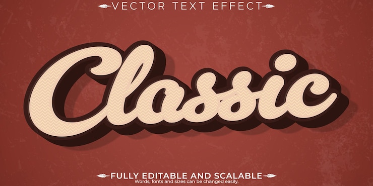 Vector gratuito efecto de texto de pegatina retro estilo de texto editable de los años 70 y 80