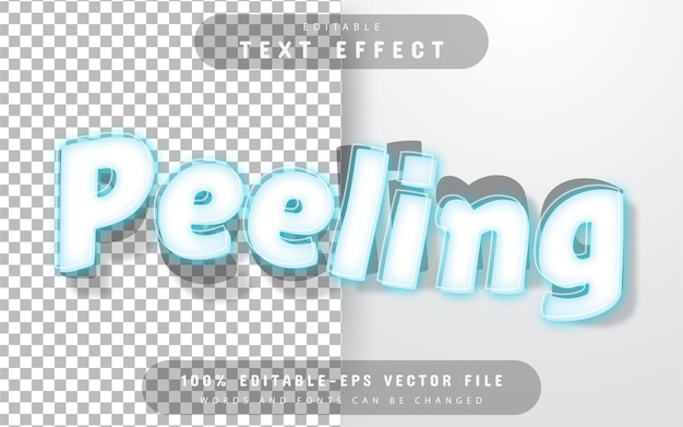 Efecto de texto pelado editable Vector Premium 