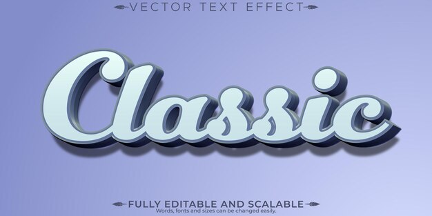 Efecto de texto de película retro cine editable y estilo de texto vintage