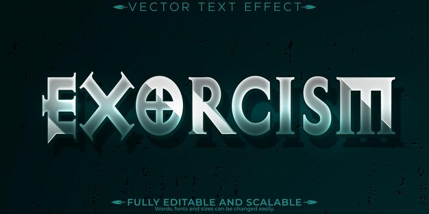 Efecto de texto de película de terror editable texto vintage y aterrador stylex9