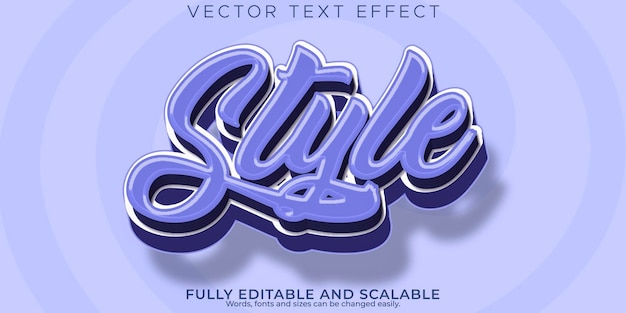 Vector gratuito efecto de texto de pincel con estilo creativo estilo de fuente de tipografía de letras modernas editable