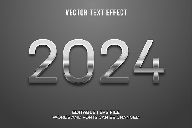Vector gratuito efecto de texto plateado editable