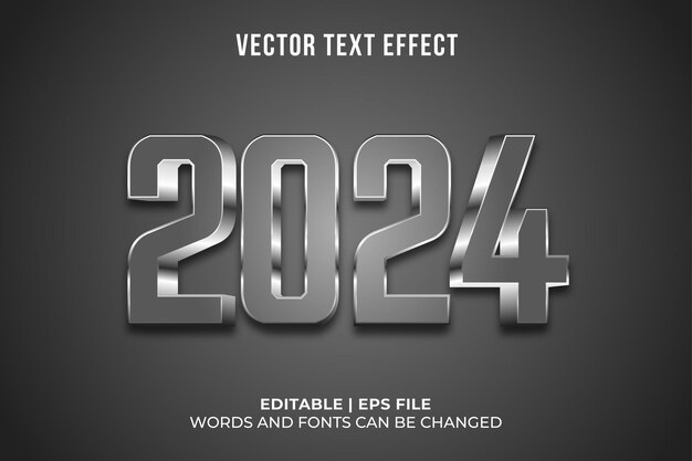 efecto de texto plateado editable