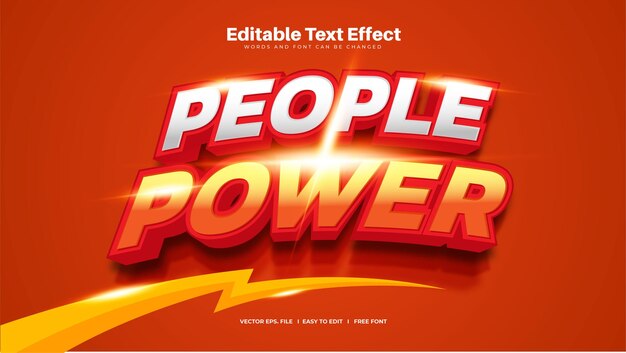 Efecto de texto de poder de la gente