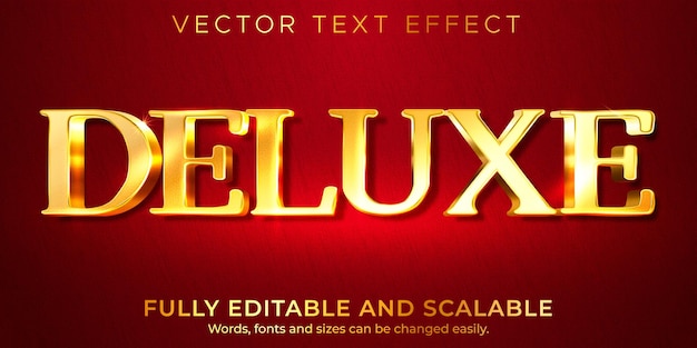 Vector gratuito efecto de texto real dorado, estilo de texto rico y brillante editable