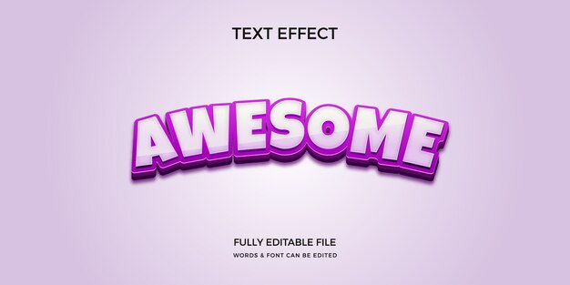 Efecto de texto realista de varias capas