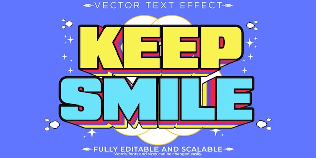 Vector gratuito efecto de texto retro vintage editable estilo de texto de los años 70 y 80