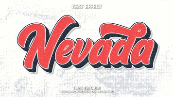 Vector gratuito efecto de texto retro vintage editable