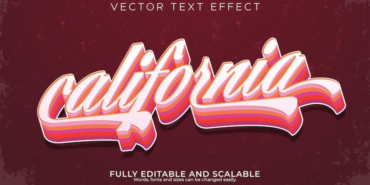 Vector gratuito efecto de texto retro vintage estilo de texto editable de los años 70 y 80