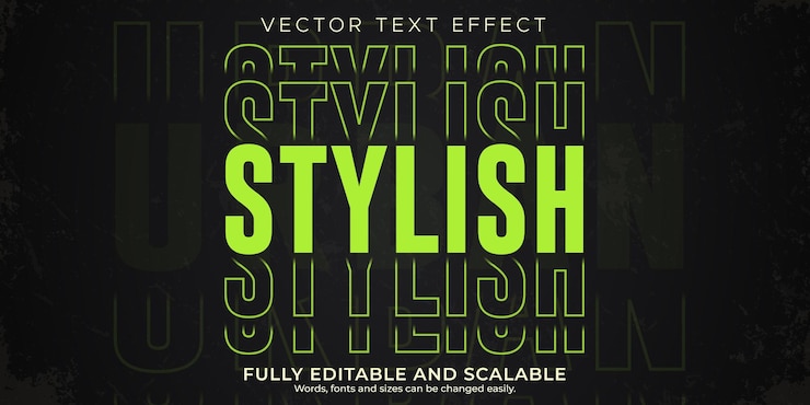 Vector gratuito efecto de texto retro, vintage, estilo de texto editable de los años 70 y 80