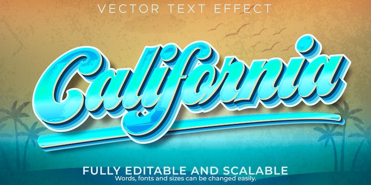 Vector gratuito efecto de texto retro, vintage, estilo de texto editable de los años 70 y 80