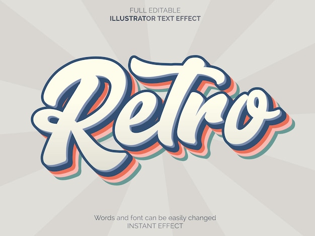 Efecto de texto retro