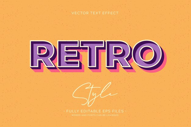 Efecto de texto retro