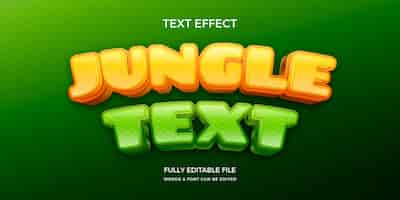 Vector gratuito efecto de texto de selva en gradiente