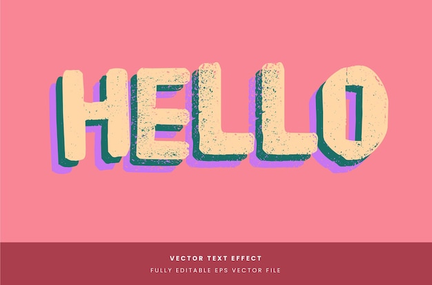 Vector gratuito efecto de texto simple en capas