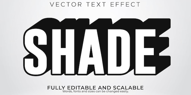 Vector gratuito efecto de texto de sombra retro, sombra editable y estilo de texto vintage