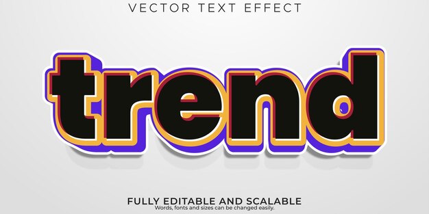 Efecto de texto de tendencia estilo de texto de moda y venta editable
