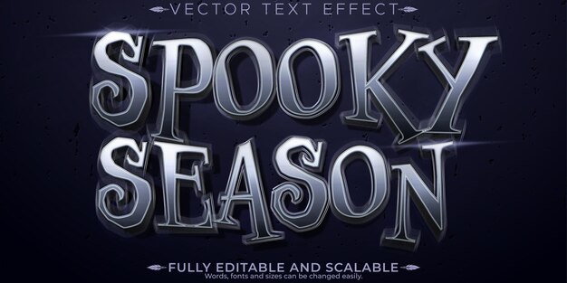 Efecto de texto de terror editable halloween y estilo de texto aterrador