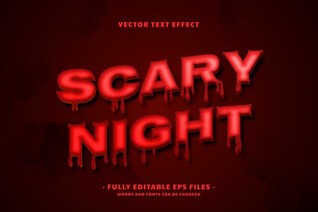 Efecto de texto de terror realista