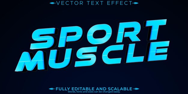 Efecto de texto de trabajo duro editable estilo de texto elegante y de gimnasio