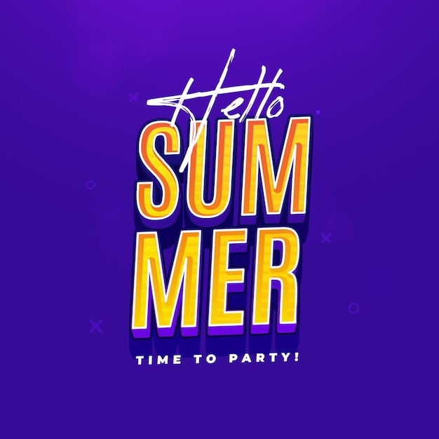 Efecto de texto de verano