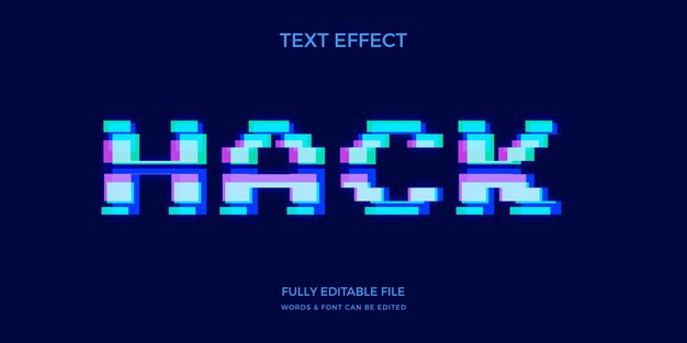 Efecto de texto vhs de diseño plano