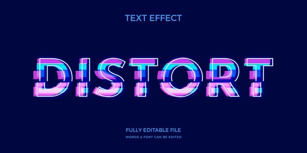 Efecto de texto vhs de diseño plano