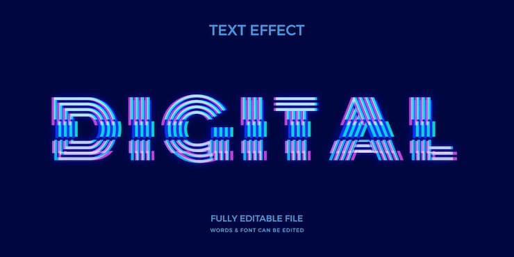 Vector gratuito efecto de texto vhs plano