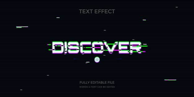 Efecto de texto vhs realista