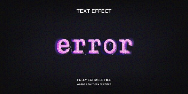 Efecto de texto vhs realista