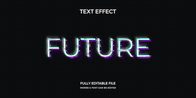 Efecto de texto vhs realista