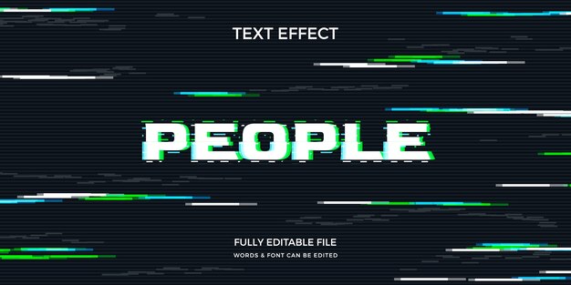Efecto de texto vhs realista