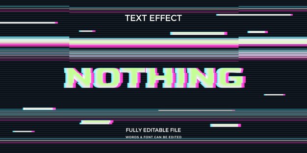 Efecto de texto vhs realista