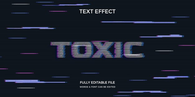 Efecto de texto vhs realista