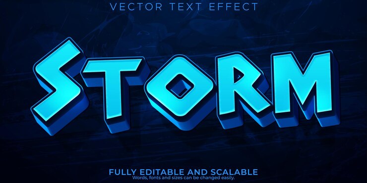 Vector gratuito efecto de texto vikingo de tormenta estilo de texto norseman y celta editable
