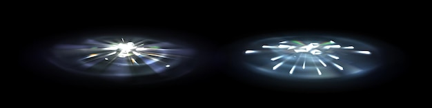 Efecto de vector de superposición de destello de luz de arco iris de cristal Brillo de prisma de diamante con textura de refracción iridiscente óptica Diseño de filtro de racha de gema abstracta Forma de holograma brillante de galaxia realista 3d