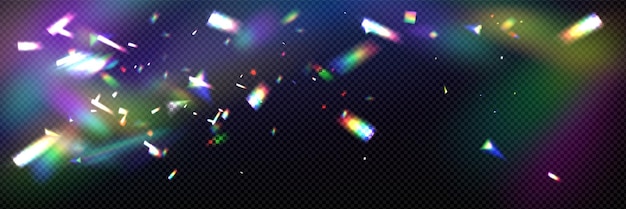 Efecto de vidrio de luz de diamante y prisma arco iris
