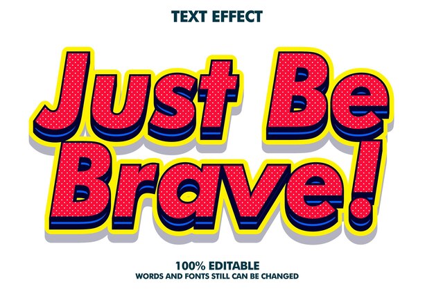 Efectos de texto de arte pop retro con estilo de color de estilo antiguo como una tipografía cómica o vintage