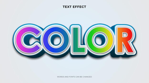 Efectos de texto coloridos editables