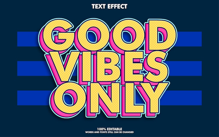 Vector gratuito efectos de texto editables retro pop art