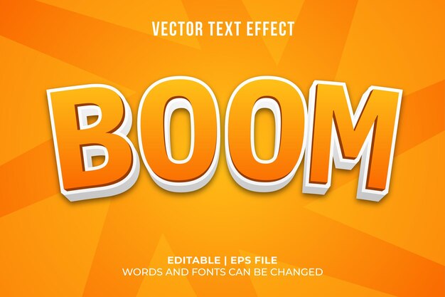 Efectos de texto de estilo cómic editables