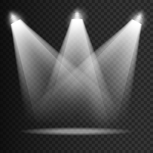 Efectos transparentes de iluminación de escena.
